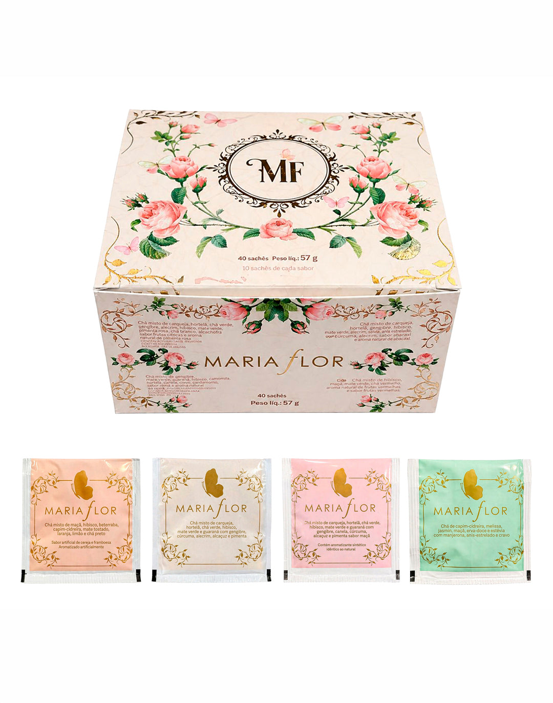 CAIXA DE CHÁS MARIA FLOR – INVERNO - 40 SACHÊS