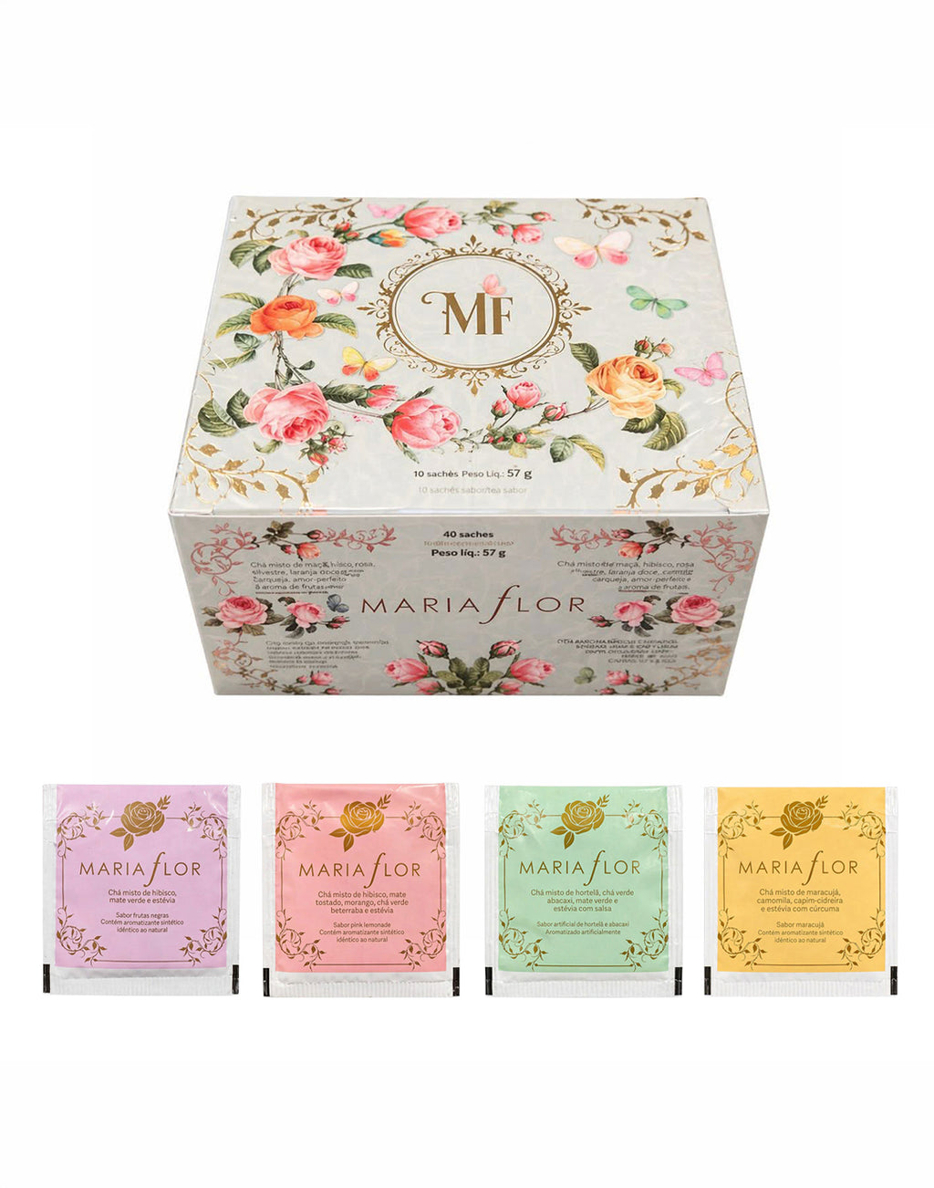 CAIXA DE CHÁS MARIA FLOR – VERÃO - 40 SACHÊS