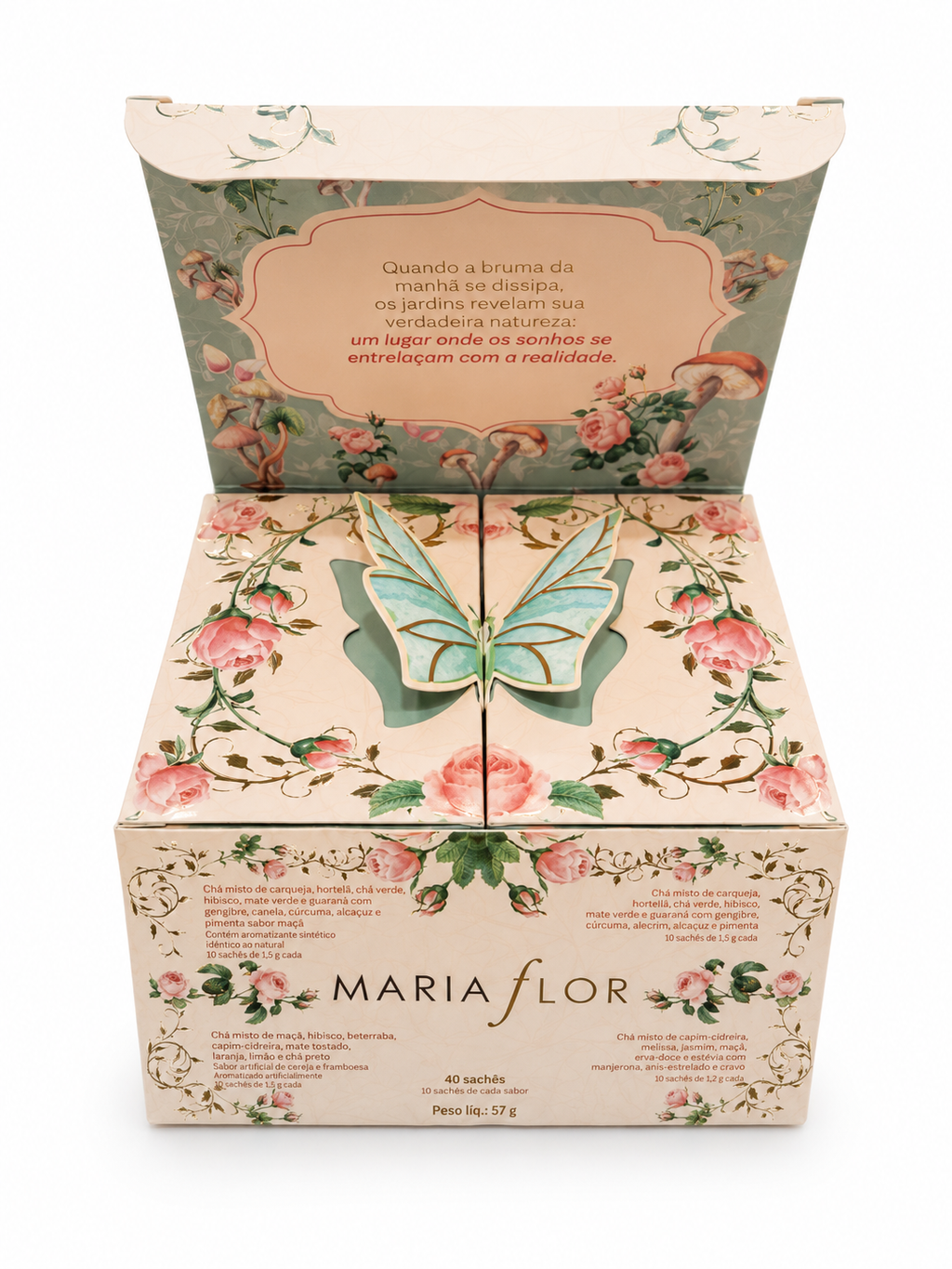 CAIXA DE CHÁS MARIA FLOR – INVERNO - 40 SACHÊS