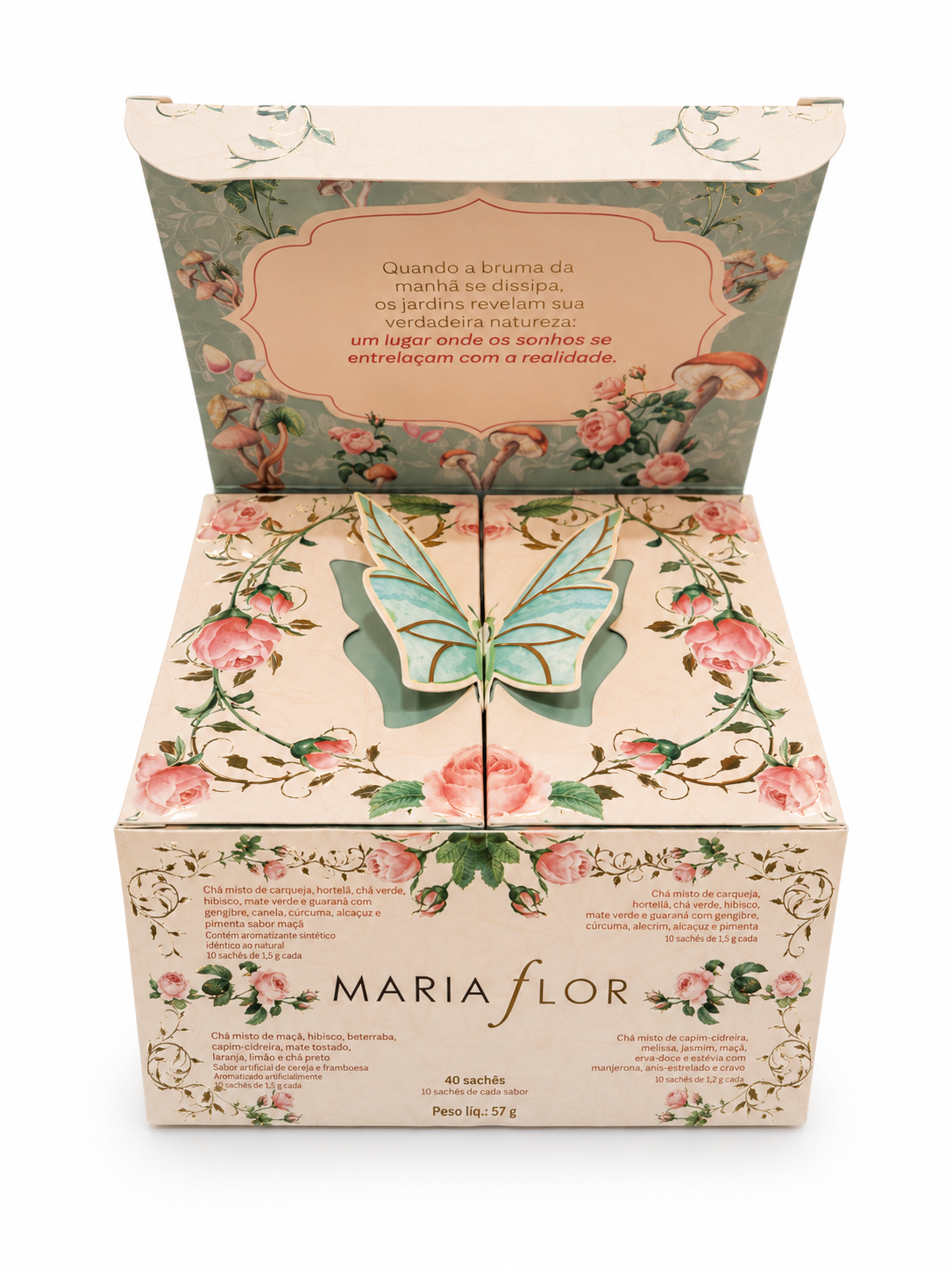CAIXA DE CHÁS MARIA FLOR – INVERNO - 40 SACHÊS